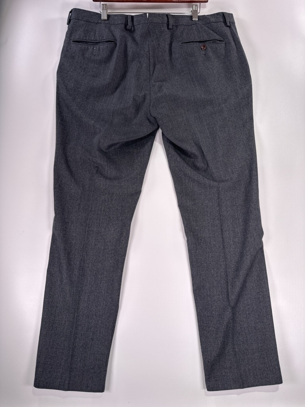 Charles Tyrwhitt 100% Wool Slim Fit Dress Pants Charcoal 40W - Picture 4 of 16